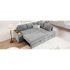 Mirod 91.5" L-Shaped Sectional Sofa with Pull-Out Bed and Hidden Storage, Wide Armrests, Comfortable Sleeper Couch for Living Room, Bedroom, Office - 2 of 4