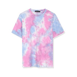 Lars Amadeus Men's Summer Tie-Dye Design Tee Short Sleeves Hip Hop Printed T-Shirt - 1 of 4