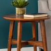 Rhoda Round Midcentury Modern End Table - CK2622 - Brown - SEI - 3 of 4