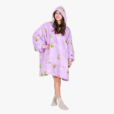 Tirrinia Women's Wearable Blanket Funny Printed Oversized Hoodie Sweatshirt, Warm Cozy Gifts for Women Wife Girlfriend Men Husband Boyfriend