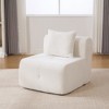 VASIP  Modular Cloud Sofa  & Ottoman Set, Deep Seat Boneless Sofa with Throw Pillow,for Living Room, Bedroom,No Assembly Required,Ivory - 4 of 4