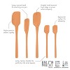 Tovolo 5pc Silicone Spatula Set Apricot Orange: Kitchen Utensil Set, Dishwasher-Safe, Includes Spoonula & Mini Spatula - 3 of 4