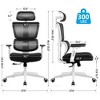 KERDOM Ergonomic Mesh Office Chair - High Back Computer Chair with Adjustable Lumbar Support and 360 Degree Swivel, White - 2 of 4
