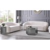 Hexagon Brushed Chrome Modular Coffee Table-Meridian Furniture - 2 of 4