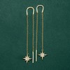 RS Pure by Ross-Simons 0.10 ct. t.w. Diamond North Star Threader Drop Earrings in 14kt Yellow Gold - 4 of 4