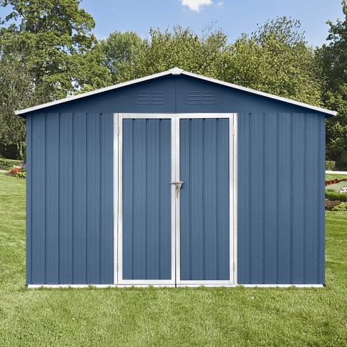 Coolbibila-10Ftx12Ft Storage Sheds, Tool Sheds With Sturdy Aluminum Frames, Metal Sheds With Durable Vents And Customizable Door - image 1 of 4