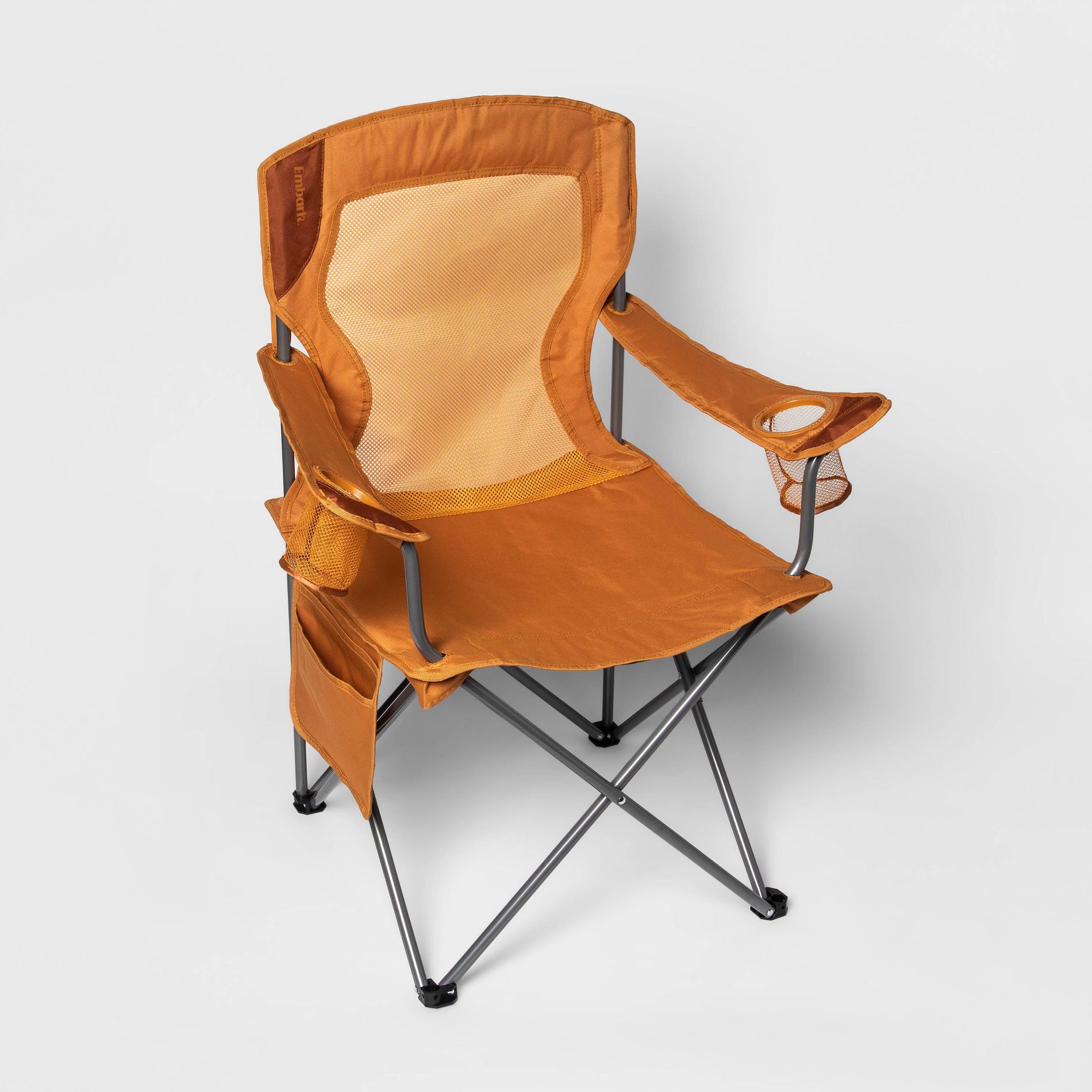 Outdoor Portable Mesh Chair Orange - Embark™: Steel Frame, Max Capacity 250 lbs