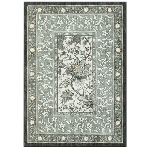 COZONY Floral Design Low-Pile Runner, Washable Non-Skid Rug, Versatile Floor Mat Carpet for Living Room Bedroom Dining Office - 1 of 4