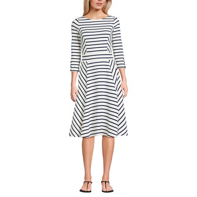 Lands' End Women's Starfish 3/4 Sleeve Dress