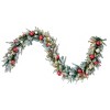 9ft Pre-Lit LED Flocked Artificial Garland - Haute Décor - image 2 of 3