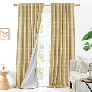 Deconov Blackout Curtains 2 Panels with Back Tab and Rod Pocket - 1 of 4