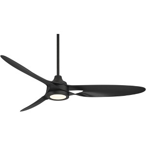 54" Casa Vieja Mystere Matte Black Indoor/Outdoor LED Ceiling Fan - 1 of 4