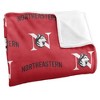 Northeastern University Logo Pattern Silky Touch Blanket White 50x60 - 3 of 4