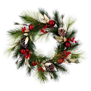 Vickerman Red and Gold Artificial Wreaths - 1 of 4
