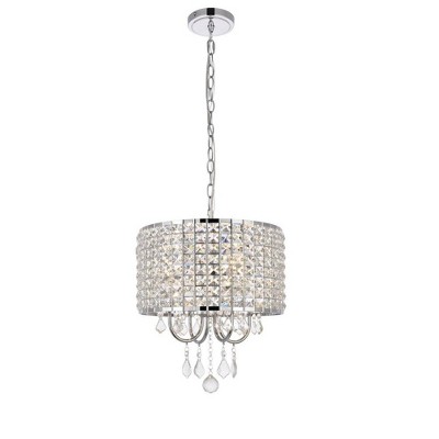 Elegant Lighting Elise 14 inch pendant in chrome