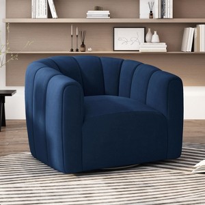 Christopher Knight Home Zarabel Indoor Modern Upholstered Swivel Accent Barrel Club Chair - 1 of 4