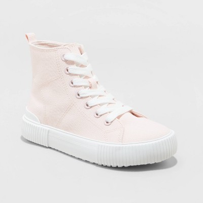 Girls' Cora Zipper Lace-up Sneakers - Cat & Jack™ Pink 13 : Target