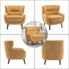 DYHOME Tufted Accent Chair, Wingback Upholstered Armchair for Living Room, Bedroom - 4 of 4