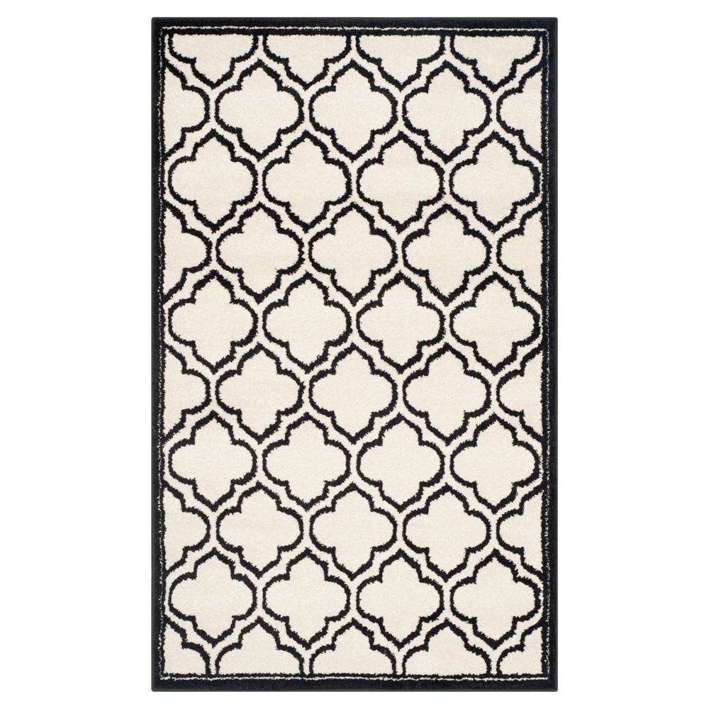 3'x5' Coco Loomed Rug Ivory/Anthracite - Safavieh