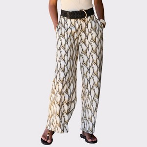 Women's Print Wide Leg Pants - LASCANA - 1 of 4