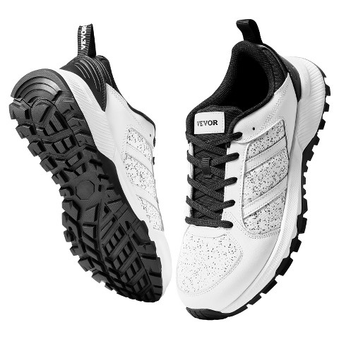 VEVOR Cross Training Shoes, M Width Sneakers US Size 8, Wide Toe Box Shoes with Arch Support & Adjustable Lace-up, Training Shoes for Running,White