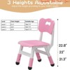 Children Age 2-8 Adjustable Kids Chair (2pcs), 3 Level Height Adjustable Toddler Chair, Plastic Indoor Outdoor Child Chair - 2 of 4