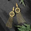 Ross-Simons Italian 14kt Yellow Gold Open-Space Circle Fringe Drop Earrings - 3 of 4