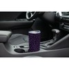 Elanze Designs 20 oz Stainless Steel On the Go Insulated Travel Tumbler With Push Top Lid, Royal Purple Cheetah Leopard Print Black - 3 of 4