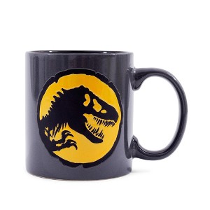 Silver Buffalo Jurassic World Dominion T-Rex Textured Logo Wax-Resist Ceramic Mug | 20 Ounces - 1 of 4
