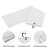 Unique Bargains Super Absorbent Waffle Pattern Tri-Fold Golf Towels with D Clips 3 Pcs - 4 of 4