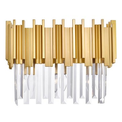 CWI Lighting Deco 3 Light Vanity Light With Medallion Gold Finish