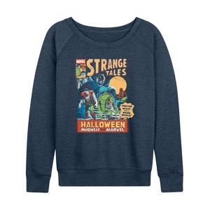 Women's - Marvel - Strange Tales Cover Lightweight French Terry Wide Neck Long Sleeve Shirt - 1 of 4