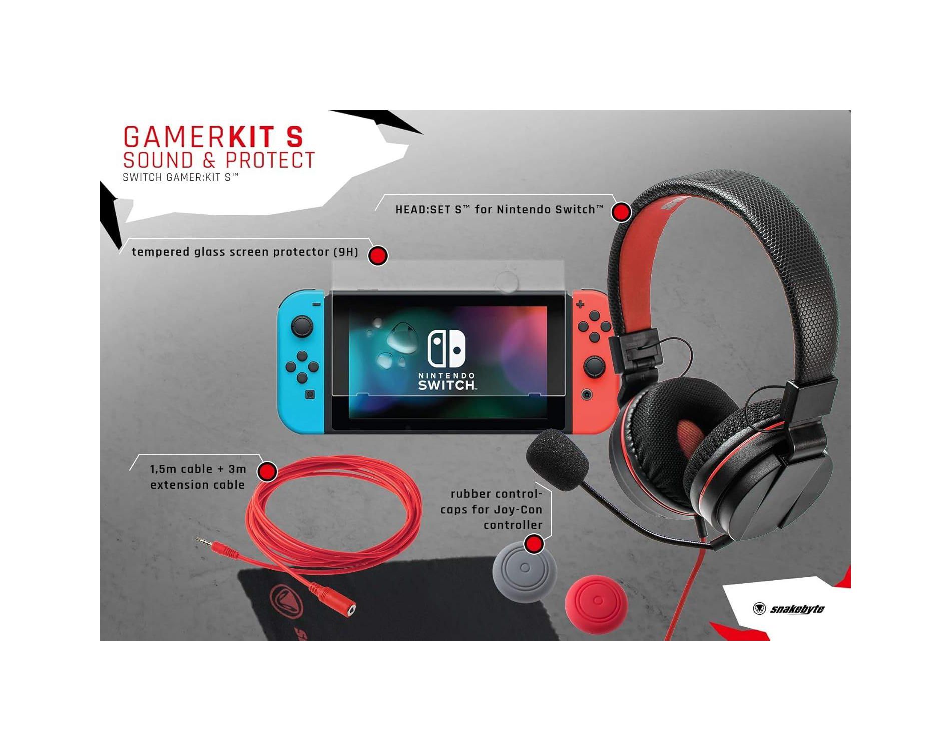 Snakebyte Gamer Kit S Sound & Protect for Nintendo Switch