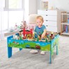 Safstar Kids Wooden Train Table Set 80 PCS Activity Playset w/ Reversible Tabletop - 3 of 4