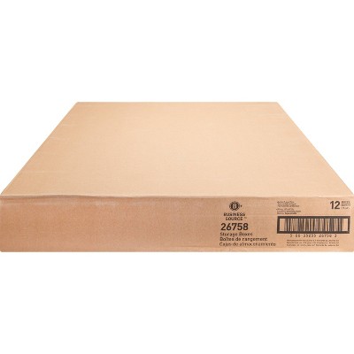 White Medium-Duty Cardboard Storage Box with Lift-Off Lid
