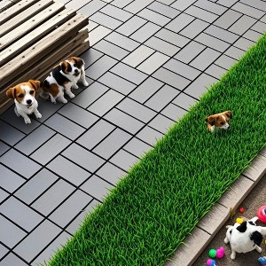 44 Pack Patio Deck Tiles,12"x12" Outdoor and Indoor Plastic Interlocking Deck Tiles - 1 of 4