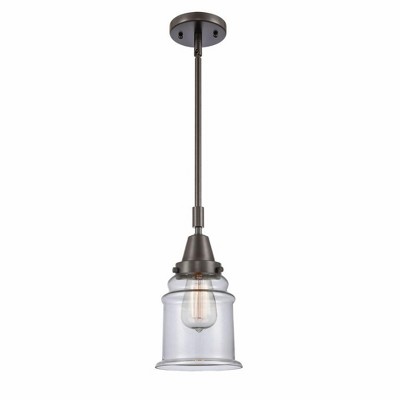 Canton - 1 Light Stem Hung Mini Pendant In Industrial Style-11.13 Inches Tall and 6.5 Inches Wide
