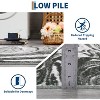 homfan Modern Abstract Area Rug Washable Rugs Stain Resistant Throw Carpet Low Pile Folding Floor Cover with Non-Slip Backing - 3 of 4