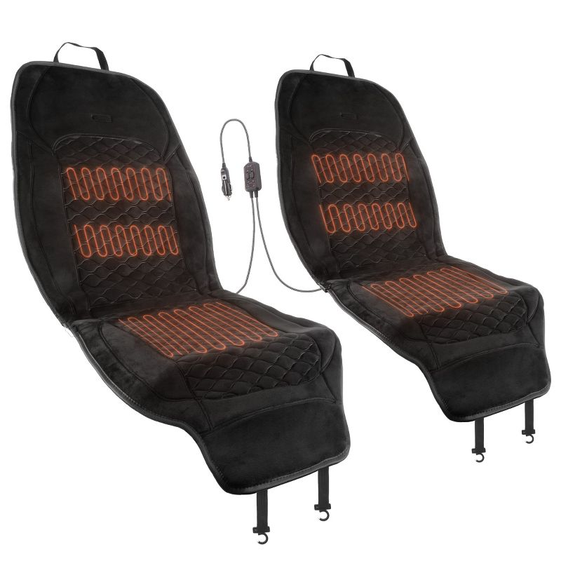 Stalwart 12V Heated Seat Covers for Cars 2-Pack, 4 of 7