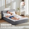 AENKYO 57" All-in-One Compressible Chenille Bed with Pocket Spring Support,Modern Floor Bed Queen Compression Beds with Headboard  for Bed Room - 2 of 4