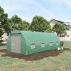 Outsunny 19' x 10' x 7' Walk-In Tunnel Greenhouse with Zippered Door & 8 Mesh Windows, Large Hot House Kit, Galvanized Steel Frame - 3 of 4