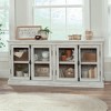 Sauder Barrister Lane TV Credenza for TVs up to 80" White Plank: Industrial Style Entertainment Center - 4 of 4