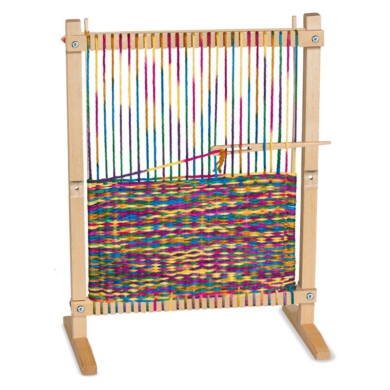 Melissa &#38; Doug Wooden Multi-Craft Weaving Loom: Extra-Large Frame (22.75 x 16.5 inches), 1 of 21