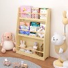 Kids Book Shelf,Kids Book Rack, Helps Keep Bedrooms, Playrooms, and Classrooms Organized,White - 3 of 4
