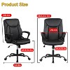 FDW Ergonomic Executive Office Chair with Premium PU Leather Upholstery Adjustable Height and Lumbar Support Swivel and Rolling Casters Perfect - 2 of 4