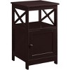 HomeStock End Table with Cabinet and 2 Open Shelves, Contemporary Side Table with Concealed Storage for Living Room or Office Essentials - 2 of 4