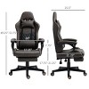 52.8" High Back Gaming Chair with Footrest and Lumbar Support, Swivel Reclining Office Chair for Home or Office-3irtyhousy - 4 of 4