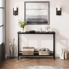 Console Table, Block Entryway Table with Storage, 39.3”Narrow Sofa Table with Adjustable Shelf, Behind Couch for Living Room, Bedroom - 2 of 4