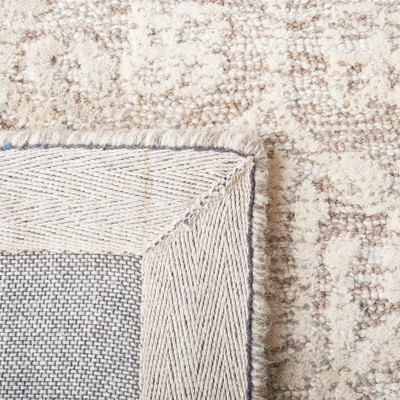 Hand-Tufted Ivory Wool Floral Rug - 59" x 84" Rectangular Design