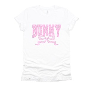 Bunny Pink Lace - Women's Short Sleeve Graphic T-Shirt - 1 of 4